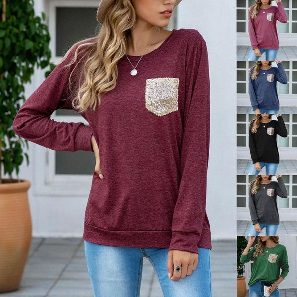 women's blouses & shirts fashion women casual loose o-neck solid color sequined long sleeve blouse blusas feminina 2021, White
women's blouses & shirts fashion women casual loose o-neck solid color sequined long sleeve blouse blusas feminina 2021, White