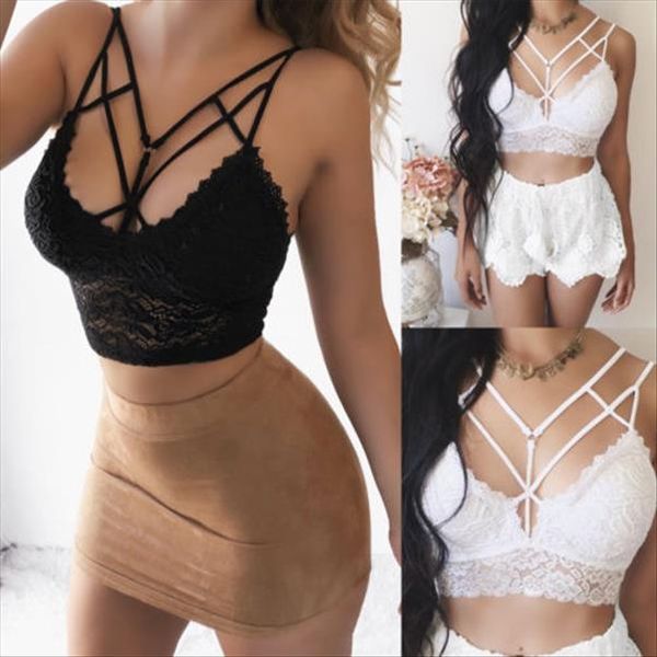 new women lace strap v neck tanks bras bandage short crop vest camisole shirt underwear summer plus size, White
new women lace strap v neck tanks bras bandage short crop vest camisole shirt underwear summer plus size, White