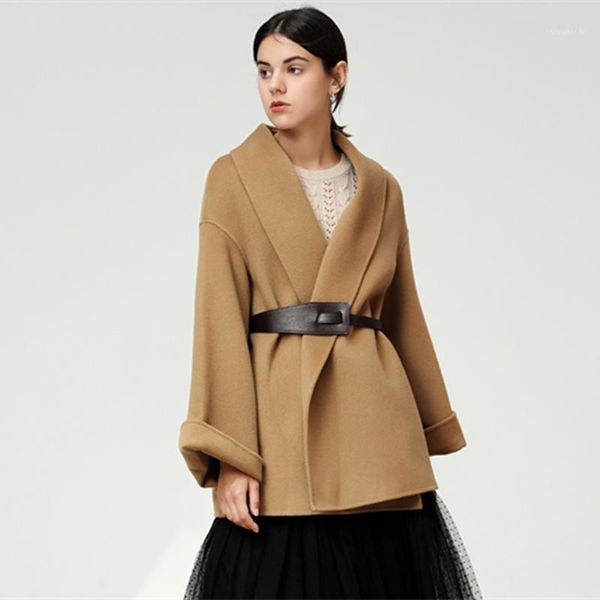 100% wool coats handmade 2020 autumn winter elegant ladies loose lace up women double faced pur wool coat woolen jacket overcoat1, Black
100% wool coats handmade 2020 autumn winter elegant ladies loose lace up women double faced pur wool coat woolen jacket overcoat1, Black