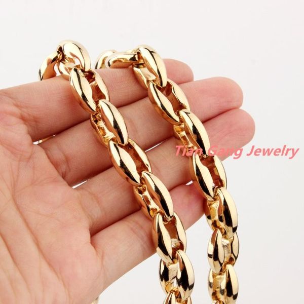 7-40" 316l stainless steel gold hollow coffee beads bean chain necklace mens womens jewelry good gift, Silver
7-40" 316l stainless steel gold hollow coffee beads bean chain necklace mens womens jewelry good gift, Silver