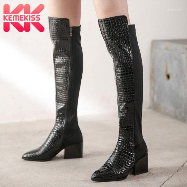 boots kemekiss genuine leather over the knee ladies winter pointed toe block heel side zipper footwear size 34-391, Black
boots kemekiss genuine leather over the knee ladies winter pointed toe block heel side zipper footwear size 34-391, Black