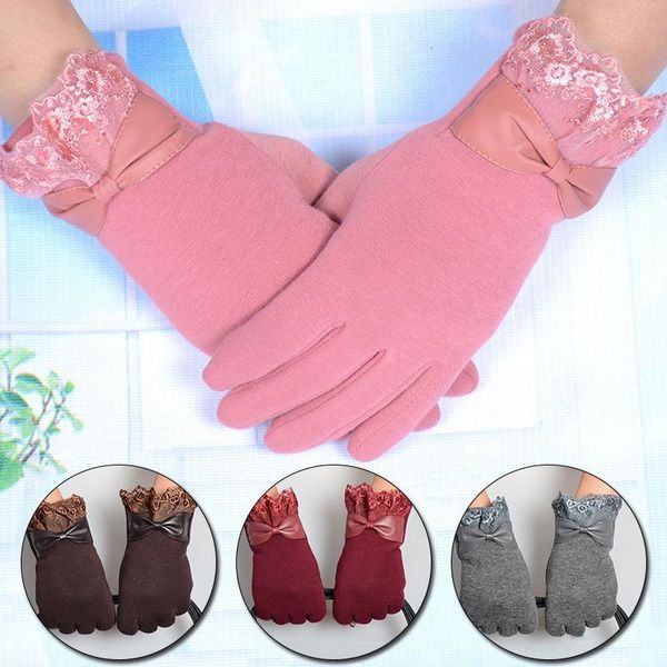 new winter female lace bow warm cute mittens thick plush wrist women touch screen driving gloves christmas gift, Blue;gray
new winter female lace bow warm cute mittens thick plush wrist women touch screen driving gloves christmas gift, Blue;gray
