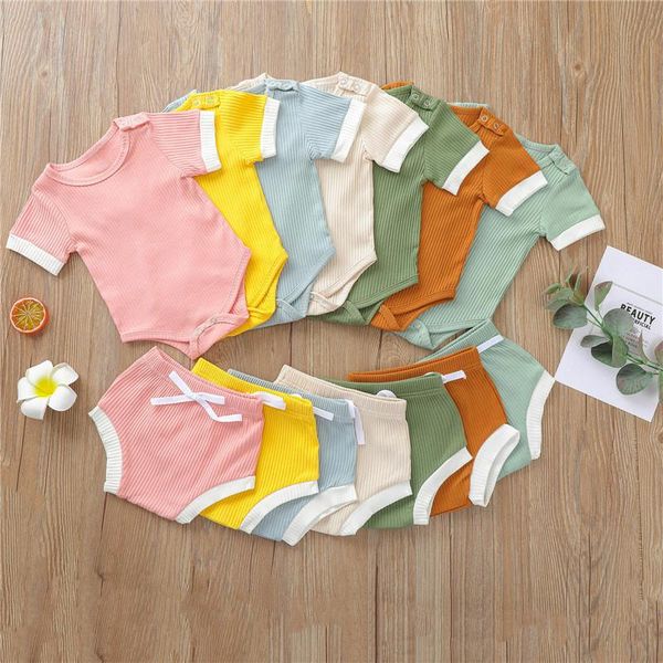 7 colors casual baby girl clothing solid color cotton ribbed 2pcs short sleeve romper shorts baby boys summer outfits set, White
7 colors casual baby girl clothing solid color cotton ribbed 2pcs short sleeve romper shorts baby boys summer outfits set, White