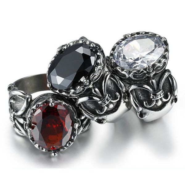 cluster rings punk ring for men vintage stainless steel red crystal stone personality jewelry party, Golden;silver
cluster rings punk ring for men vintage stainless steel red crystal stone personality jewelry party, Golden;silver