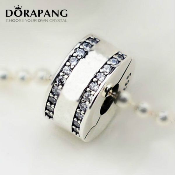 2021 new authentic 925 sterling silver bead charm pan insignia with crystal clip lock ser beads fit women bracelet diy jewelry 3053, Black 
2021 new authentic 925 sterling silver bead charm pan insignia with crystal clip lock ser beads fit women bracelet diy jewelry 3053, Black