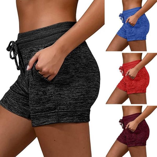 women's shorts 2021 bottoming quick-drying yoga leisure sports waist tie elastic women short pants, White;black
women's shorts 2021 bottoming quick-drying yoga leisure sports waist tie elastic women short pants, White;black
