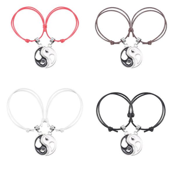 charm bracelets fashion yin yang tai chi bracelet for women men gossip friends leather rope & pendants bff couple jewelry, Golden;silver
charm bracelets fashion yin yang tai chi bracelet for women men gossip friends leather rope & pendants bff couple jewelry, Golden;silver