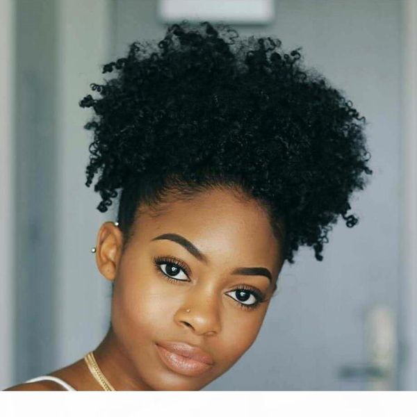 high puff afro curly ponytail hairpieces drawstring short afro kinky pony tail clip in on human hair curly chignon bun made of virgin, Black
high puff afro curly ponytail hairpieces drawstring short afro kinky pony tail clip in on human hair curly chignon bun made of virgin, Black
