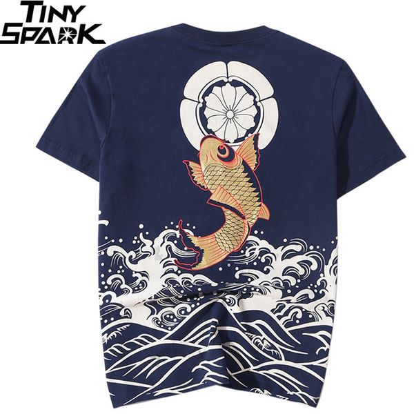 men t shirt 2020 streetwear japanese harajuku tshirt koi fish wave print hip hop t-shirt short sleeve summer cotton tees lj200827, White;black
men t shirt 2020 streetwear japanese harajuku tshirt koi fish wave print hip hop t-shirt short sleeve summer cotton tees lj200827, White;black