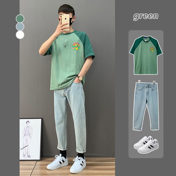 men's summer cartoon printed short t-shirt color matching fashion personality casual hip-hop half sleeve ins
men's summer cartoon printed short t-shirt color matching fashion personality casual hip-hop half sleeve ins