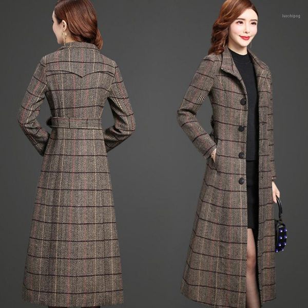 woolen coat female autumn winter new slim ladies coats stand collar long lattice wool coats large size middle age women clothes1, Black
woolen coat female autumn winter new slim ladies coats stand collar long lattice wool coats large size middle age women clothes1, Black