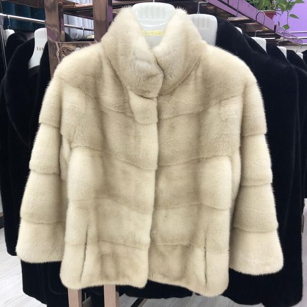 women's new natural mink fur jacket real mink fur jacket short mink coat fashion warm casual jacket t200908, Black
women's new natural mink fur jacket real mink fur jacket short mink coat fashion warm casual jacket t200908, Black