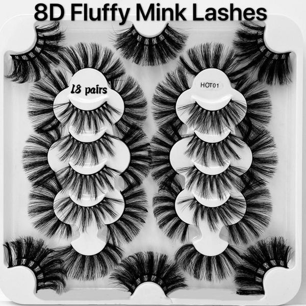 false eyelashes 18 pairs 8d mink lashes wispy fluffy full volume handmade natural & little dramatic extension women's
false eyelashes 18 pairs 8d mink lashes wispy fluffy full volume handmade natural & little dramatic extension women's