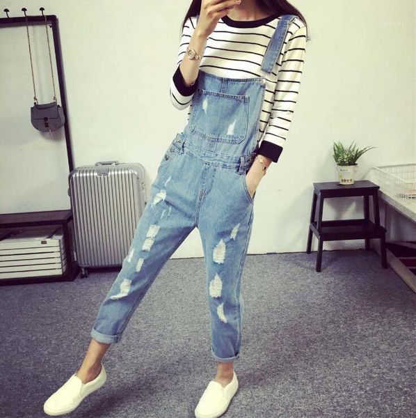 women jumpsuit denim overalls casual skinny pants jeans blue overalls pants long big pocket student hole vintage1
women jumpsuit denim overalls casual skinny pants jeans blue overalls pants long big pocket student hole vintage1