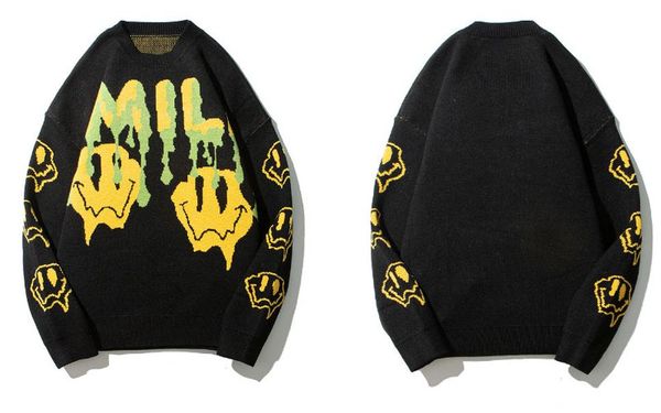 gonthwid sweaters streetwear hip hop casual knitted graffiti smile face jumpers harajuku fashion pullover knitwear outwear bbyhfn, White;black
gonthwid sweaters streetwear hip hop casual knitted graffiti smile face jumpers harajuku fashion pullover knitwear outwear bbyhfn, White;black