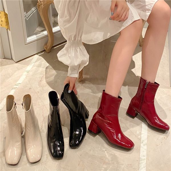 2021 new leather female luxury winter beige spuare toe block white high martin women's boots vz6w, Black
2021 new leather female luxury winter beige spuare toe block white high martin women's boots vz6w, Black