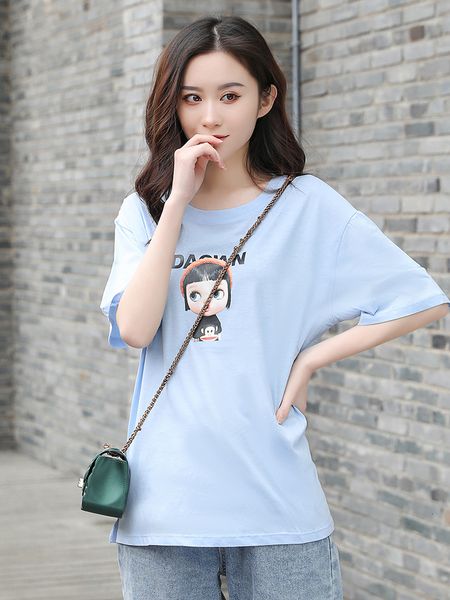 latest fashion women's t shirt summer cotton material o- neck clothing k901l ctsu, White
latest fashion women's t shirt summer cotton material o- neck clothing k901l ctsu, White
