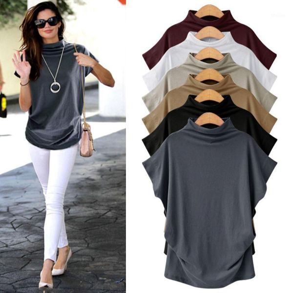 women's t-shirt women casual turtleneck short sleeve cotton solid color shirt female summer loose plus size ladies clothing fashion1, White
women's t-shirt women casual turtleneck short sleeve cotton solid color shirt female summer loose plus size ladies clothing fashion1, White
