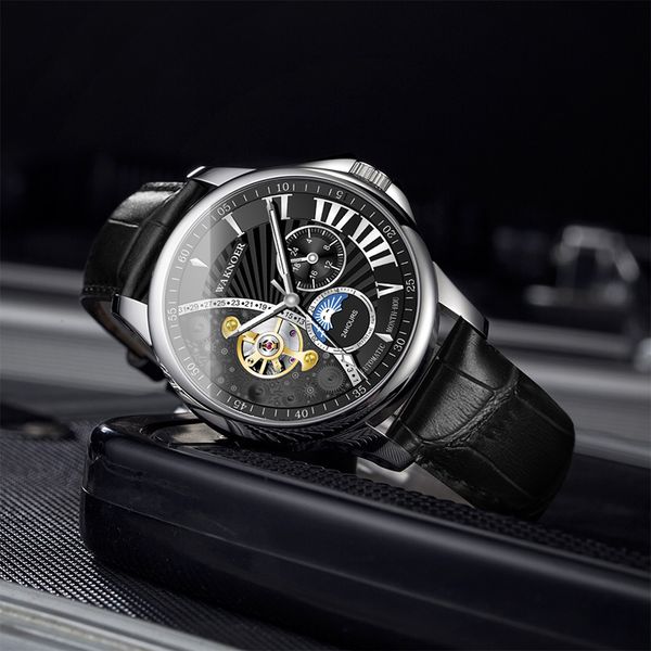 2019 automatic mes's men watches masculino leather watch roman brand business clock numerals relogio mechanical saat fslld, Slivery;brown
2019 automatic mes's men watches masculino leather watch roman brand business clock numerals relogio mechanical saat fslld, Slivery;brown