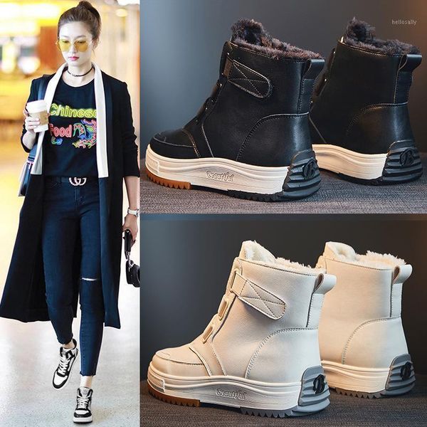 genuine leather snow boots women white sneakers warm winter shoes high ankle boots for women 2020 new leather shoes1, Black
genuine leather snow boots women white sneakers warm winter shoes high ankle boots for women 2020 new leather shoes1, Black