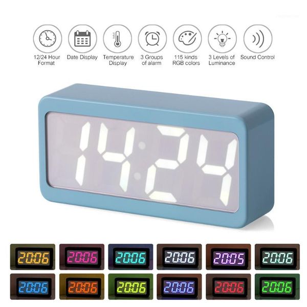 other clocks & accessories usb powered digital alarm clock rgb color time/temperature/date display 3-level brightness sound control led desk
other clocks & accessories usb powered digital alarm clock rgb color time/temperature/date display 3-level brightness sound control led desk