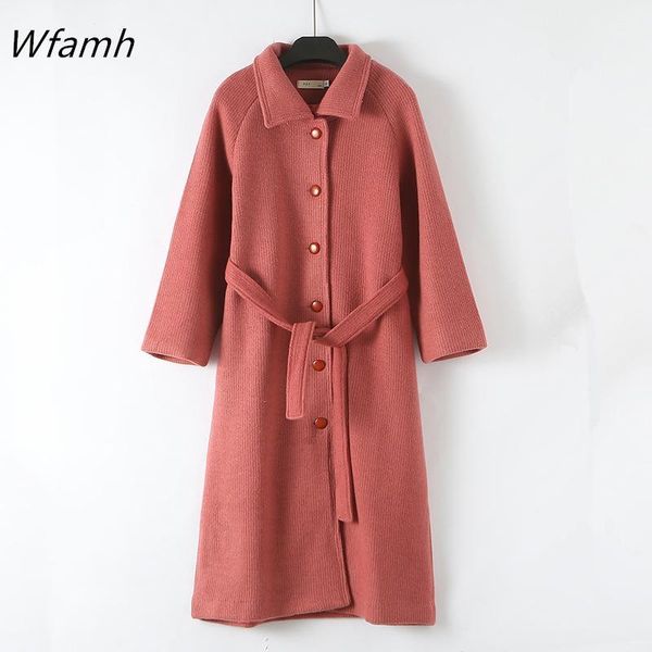 solid lace up mid-long wool blend coats women casual single-breasted loose winter woolen coats women's fashion warm outwears new1, Black
solid lace up mid-long wool blend coats women casual single-breasted loose winter woolen coats women's fashion warm outwears new1, Black