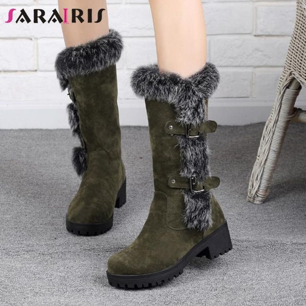 sarairis winter new ladies warm fur casual boots snow boots women platform chunky heels buckle plush mid calf shoes woman, Black
sarairis winter new ladies warm fur casual boots snow boots women platform chunky heels buckle plush mid calf shoes woman, Black