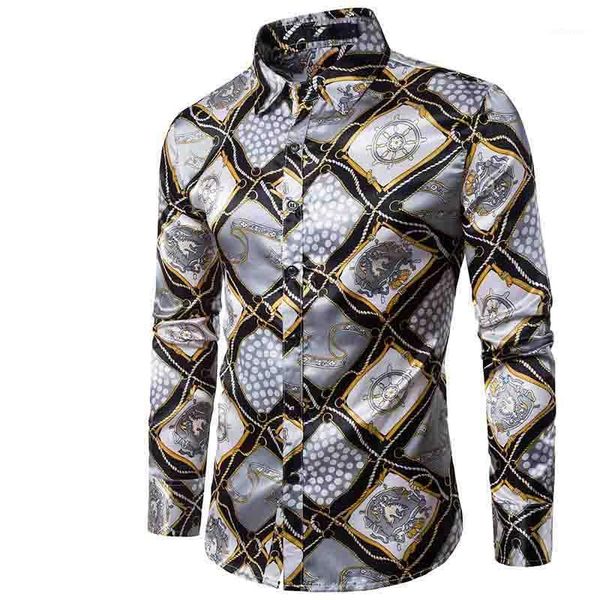 new 2020 fashion autumn winter foreign trade personality printing men long sleeve shirt club european shirt male dress shirts1, White;black
new 2020 fashion autumn winter foreign trade personality printing men long sleeve shirt club european shirt male dress shirts1, White;black