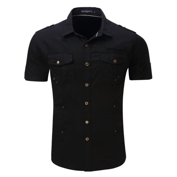 new 2021 summer denim casual shirts men's short sleeve army black grey cargo shirt, White;black
new 2021 summer denim casual shirts men's short sleeve army black grey cargo shirt, White;black