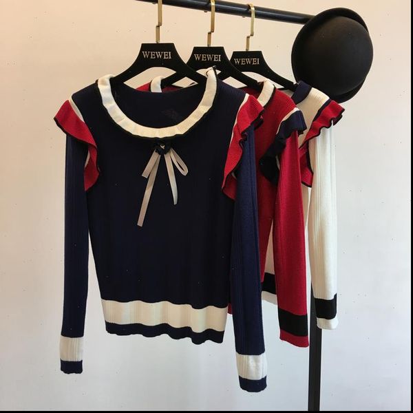 women ruffled sweaters pullovers knitted long sleeve ruffles for sweet woman drop shipping high quality, White;black
women ruffled sweaters pullovers knitted long sleeve ruffles for sweet woman drop shipping high quality, White;black
