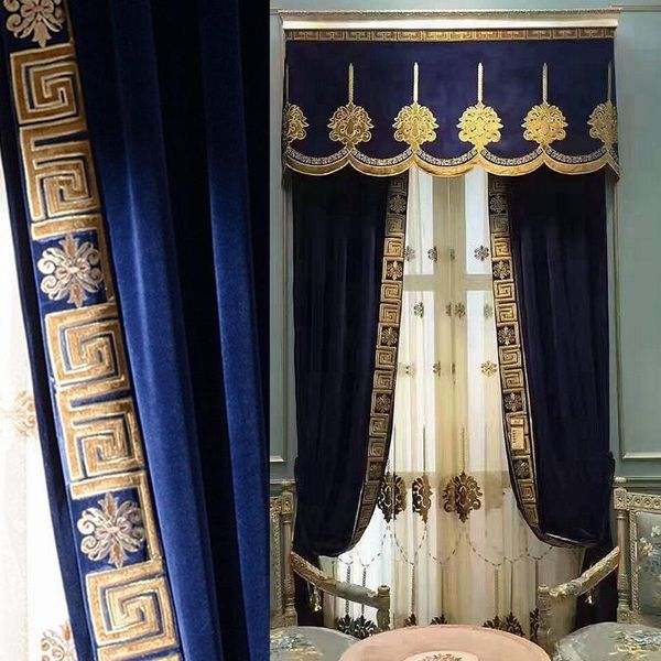 european french court blue flannel taped embroidered curtain living room bedroom upscale villa high-rise window window curtain
european french court blue flannel taped embroidered curtain living room bedroom upscale villa high-rise window window curtain