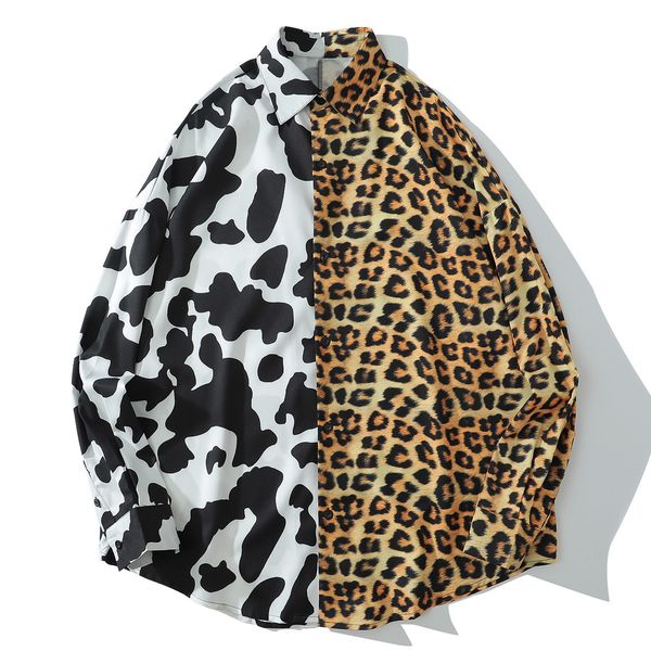 2021 new hip hop leopard cow print patchwork long sleeve hawaiian autumn harajuku streetwear men women cotton loose shirt 4w23, White
2021 new hip hop leopard cow print patchwork long sleeve hawaiian autumn harajuku streetwear men women cotton loose shirt 4w23, White