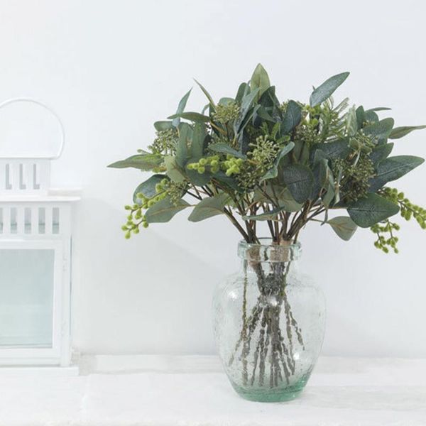 decorative flowers & wreaths simulation green oval eucalyptus with fruit fork grass plant artificial flower wall hanging plants home wedding
decorative flowers & wreaths simulation green oval eucalyptus with fruit fork grass plant artificial flower wall hanging plants home wedding