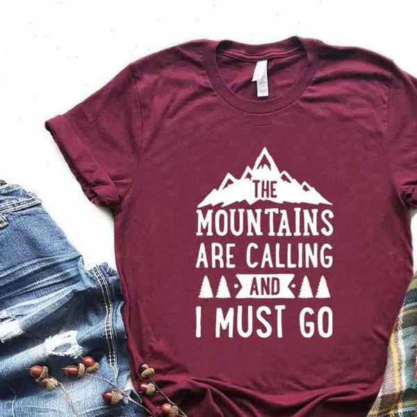 the mountains are calling and i must go women tshirt cotton funny t shirt gift for lady yong girl street tee, White
the mountains are calling and i must go women tshirt cotton funny t shirt gift for lady yong girl street tee, White