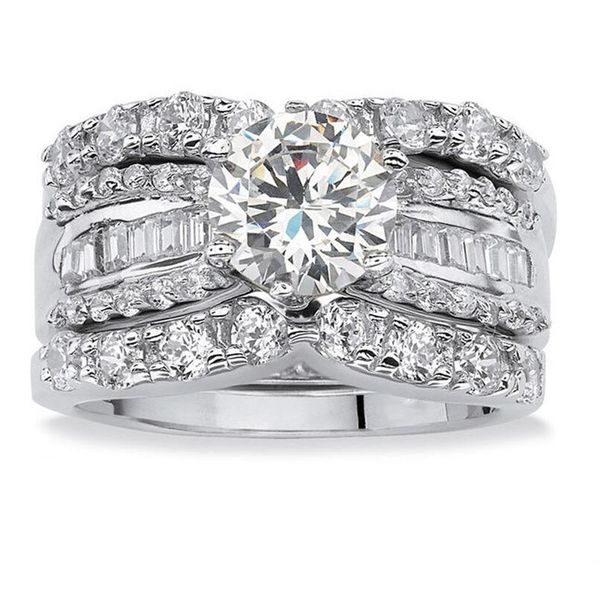 vintage fashion jewelry 925 sterling silver&18k gold fill round cut white z cz diamond gemstones promise women wedding band ring gift, Slivery;golden
vintage fashion jewelry 925 sterling silver&18k gold fill round cut white z cz diamond gemstones promise women wedding band ring gift, Slivery;golden