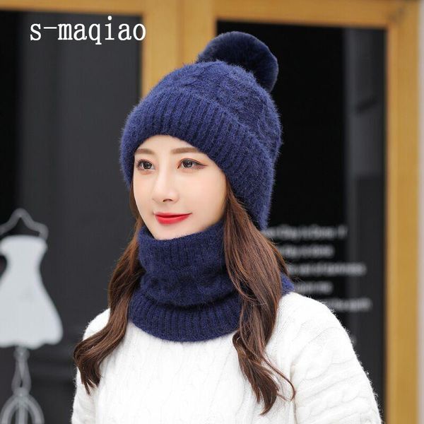 winter hats for women solid color knitted scarf hat cute pompom ear warm skullies beanies caps neck warmer knit 2 pieces set, Blue;gray
winter hats for women solid color knitted scarf hat cute pompom ear warm skullies beanies caps neck warmer knit 2 pieces set, Blue;gray
