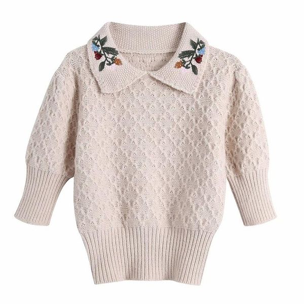 women's sweaters women spring autumn sweet knitted 2021 half sleeve floral embroidery pullovers female slim short sweater clothes, White;black
women's sweaters women spring autumn sweet knitted 2021 half sleeve floral embroidery pullovers female slim short sweater clothes, White;black