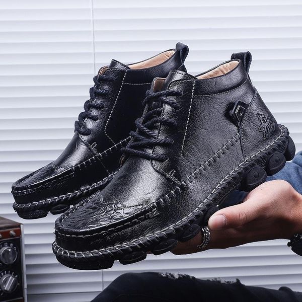 boots reetene genuine leather winter men waterproof autumn man work shoes combat ankle round toe casual shoes1, Black
boots reetene genuine leather winter men waterproof autumn man work shoes combat ankle round toe casual shoes1, Black