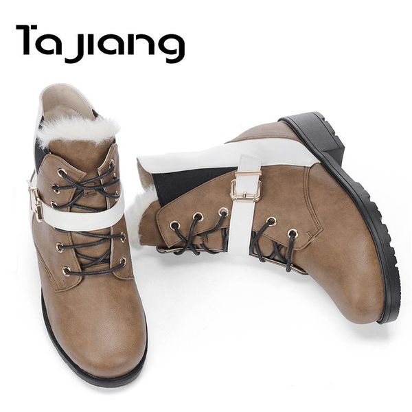 ta jiang fashion snow boots women winter warm plush boots autumn lace-up + buckle ankle for women platform shoes woman, Black
ta jiang fashion snow boots women winter warm plush boots autumn lace-up + buckle ankle for women platform shoes woman, Black