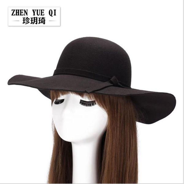 floppy hat felt fedora wide brim bucket women cloche bowler cap elegant british temperament female lady sunshade, Blue;gray
floppy hat felt fedora wide brim bucket women cloche bowler cap elegant british temperament female lady sunshade, Blue;gray