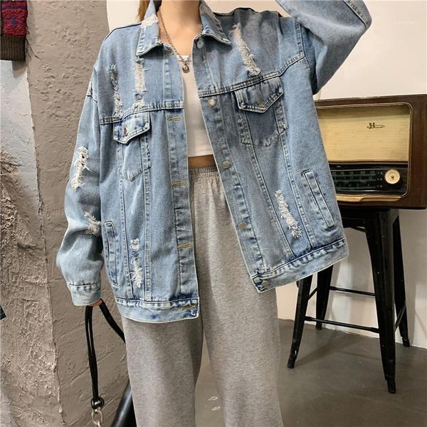women's jackets 2021fashion bf vintage oversized ripped women's jacket1, Black;brown
women's jackets 2021fashion bf vintage oversized ripped women's jacket1, Black;brown