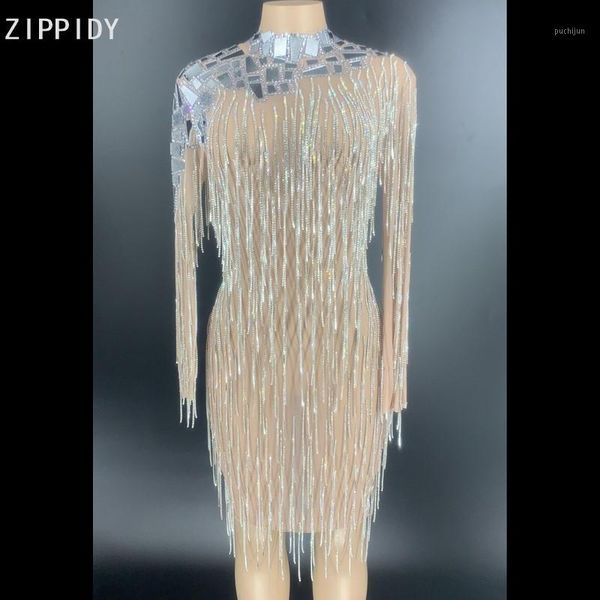2020 silver rhinestones fringe transparent mirror dress long sleeves women dancer dress birthday outfit youdu1, Black;red
2020 silver rhinestones fringe transparent mirror dress long sleeves women dancer dress birthday outfit youdu1, Black;red