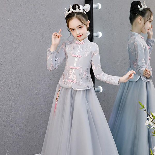 ethnic clothing gray child princess party performing lace embroidery dresses birthday girl's qipao modern vestidos de festa chinos, Red
ethnic clothing gray child princess party performing lace embroidery dresses birthday girl's qipao modern vestidos de festa chinos, Red