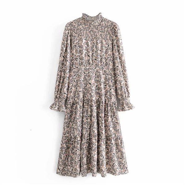 2021 new vintage printed women fashion autumn winter long sleeve ruffle midi dresses ladies elegant dress kfl7, Black;gray
2021 new vintage printed women fashion autumn winter long sleeve ruffle midi dresses ladies elegant dress kfl7, Black;gray