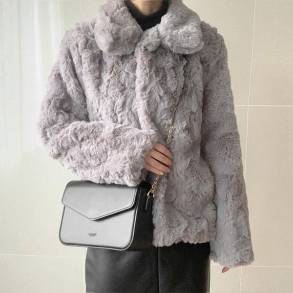 lucyever korean style faux fur coat womens 2020 winter warm elegant apricot furry coats women soft turn-down plush jacket, Black
lucyever korean style faux fur coat womens 2020 winter warm elegant apricot furry coats women soft turn-down plush jacket, Black