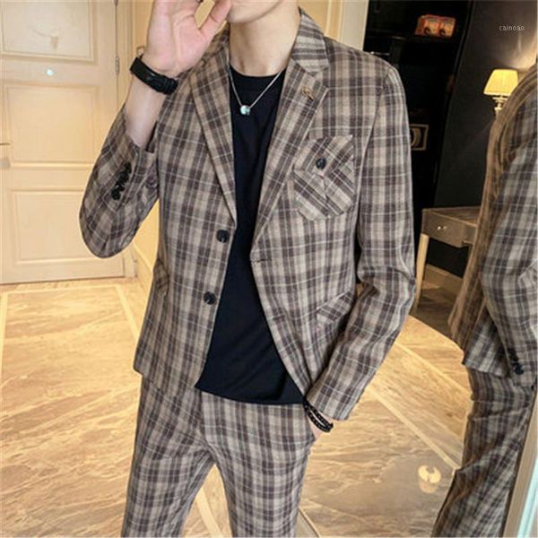 slim fit suit men british plaid 2 piece men suit party mens dress costumes casual tuxedo coffee plaid terno masculino new 20201, White;black
slim fit suit men british plaid 2 piece men suit party mens dress costumes casual tuxedo coffee plaid terno masculino new 20201, White;black