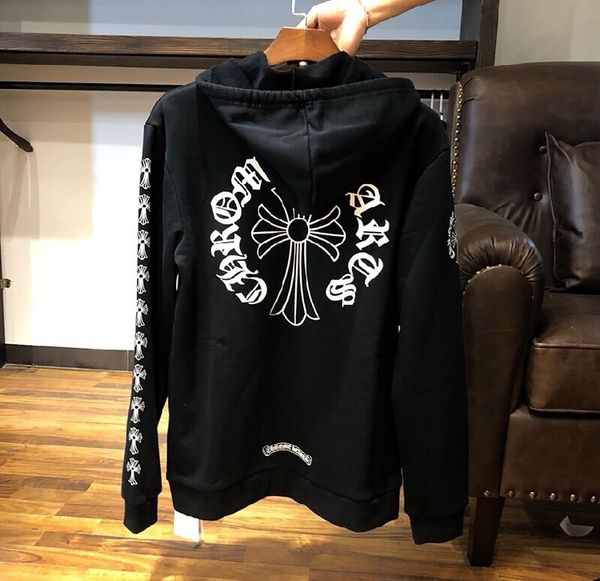 spring and autumn tide brand croxin coat men's and women's sanskrit big horseshoe loose couple's cotton large zipper hoodie, Black
spring and autumn tide brand croxin coat men's and women's sanskrit big horseshoe loose couple's cotton large zipper hoodie, Black