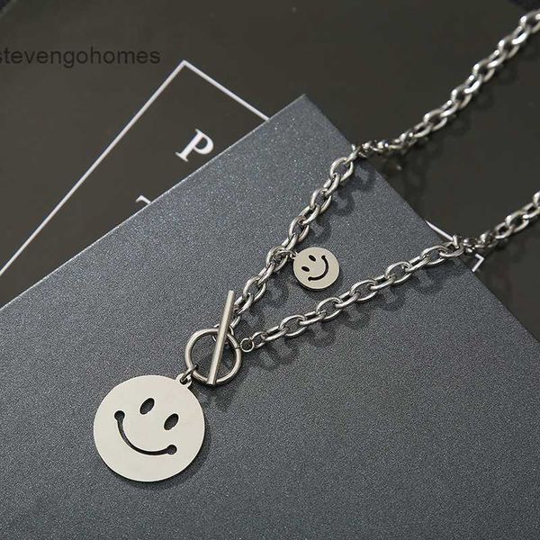 steel 2020 new smile women's o-chain face titanium necklace clavicle chain accessories pendant, Silver
steel 2020 new smile women's o-chain face titanium necklace clavicle chain accessories pendant, Silver
