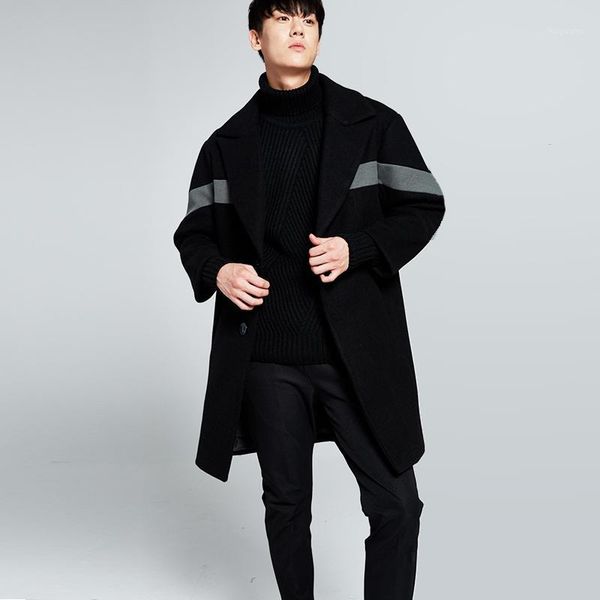 new 2019 men's clothing autumn and winter coat long coat hit color loose windbreaker singer costumes1, Tan;black
new 2019 men's clothing autumn and winter coat long coat hit color loose windbreaker singer costumes1, Tan;black