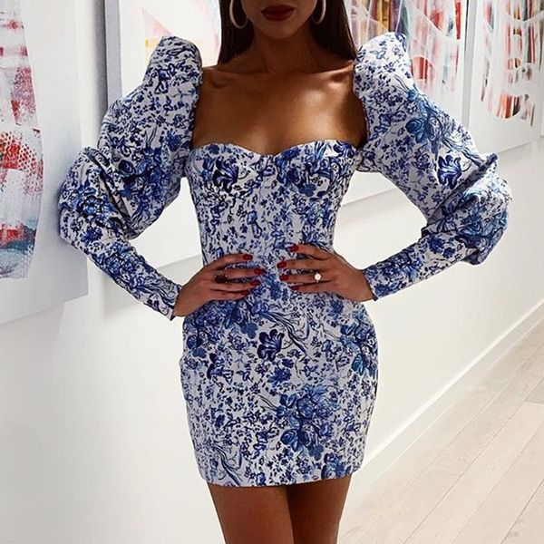 aartiee puff long sleeve dress mini floral print short dress square collar party club bodycon winter dress female elegant y200101, White;black
aartiee puff long sleeve dress mini floral print short dress square collar party club bodycon winter dress female elegant y200101, White;black